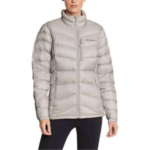 Eddie Bauer Women's Gray Puffer Jacket Medium Petite